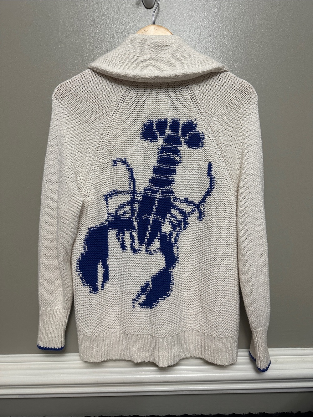 Maeve by Anthropologie blue lobster sweater Sz XS - Picture 4 of 8
